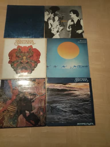 Sammlung von Santana LP-Schallplatten