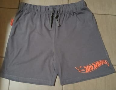 Miesten Hot Wheels olo- ja pyjamashortsit koko L harmaata puuvillaa