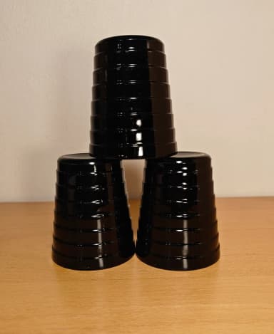 Juego de 3 vasos negros Iittala Aino Aalto raros