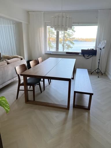 IKEA Mörbylånga Essgruppe für sechs Personen mit Gebrauchsspuren