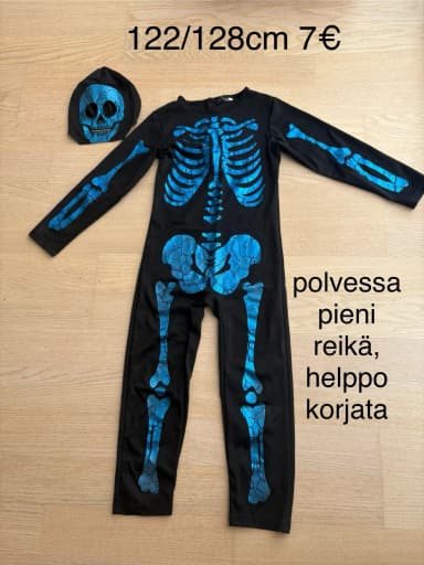 Skeleton costume for Halloween size 122/128 cm