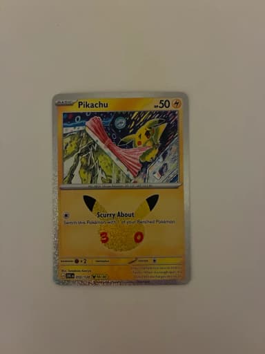Two 30th anniversary Pikachu cards 10/30 and 21/30