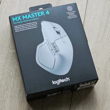 Logitech MX Master 4 kabellose Maus in hellgrau