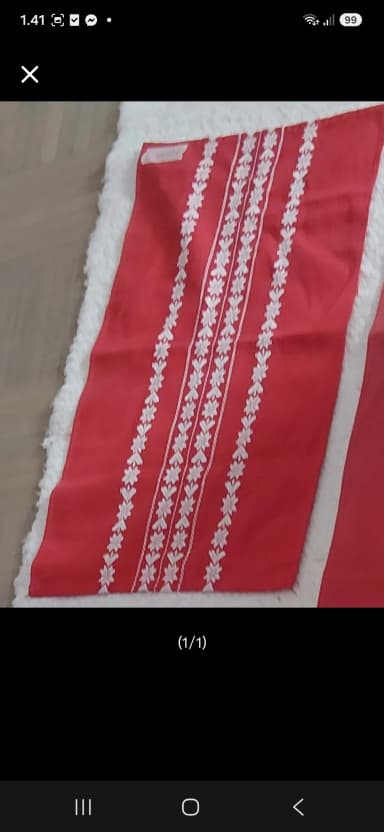 Retro-tyylinen joulupöytäliina