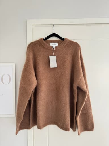 H&M Premium ruskea mohairsekoiteneule koko S oversized