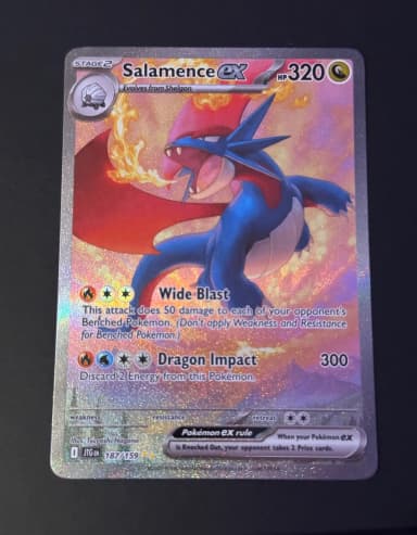 Pokemon Salamence ex JTG 187/159 kortti lähes uudenveroisessa kunnossa