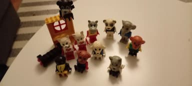 LEGO Fabuland dyrefigurer med liten byggelement