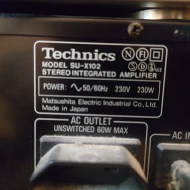 Vintage Technics RS-X102 Stereoanlage aus den späten 80ern