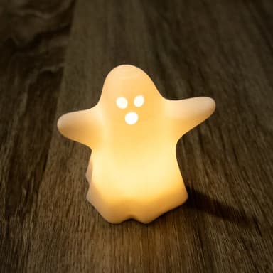 3D printed ghost decoration for small LED candles