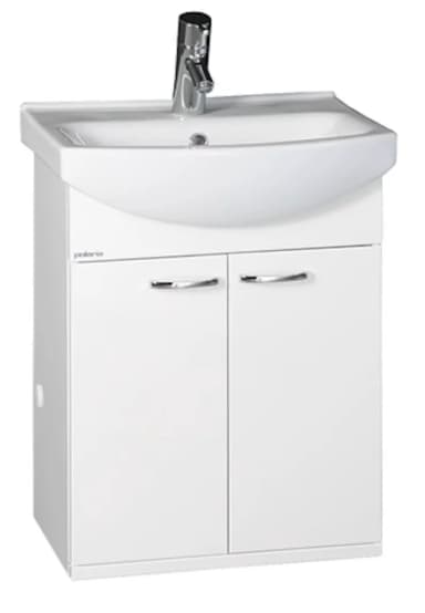 Polaria SC550 weißer Waschtischunterschrank mit Becken