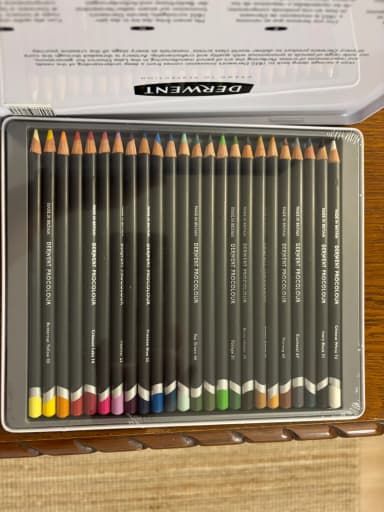 Derwent Procolour set of 24 colored pencils with plastic tips