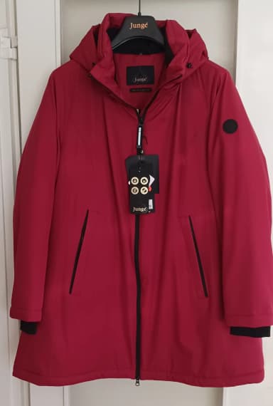 Chaqueta de invierno Junge nueva, talla 48, color rojo