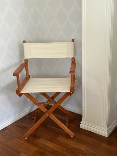 Par de sillas de director de los 90 con estructura de madera