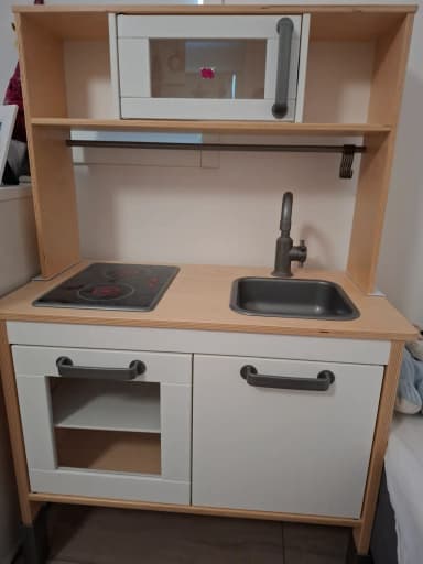 IKEA play kitchen with faucet and accessories for children
