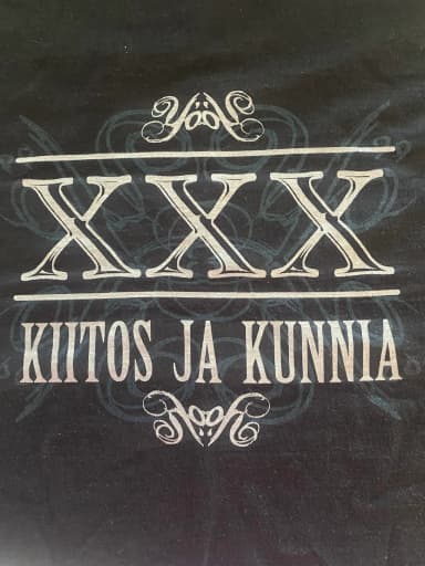 Camiseta fan de YÖ XXX Gracias y honor XL negra