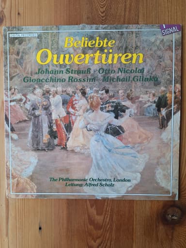 LP de vinilo con oberturas populares de Strauss y Rossini