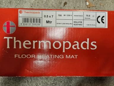 Alfombra térmica Thermopads para suelo 0,5 x 7 m con potencia de 700W