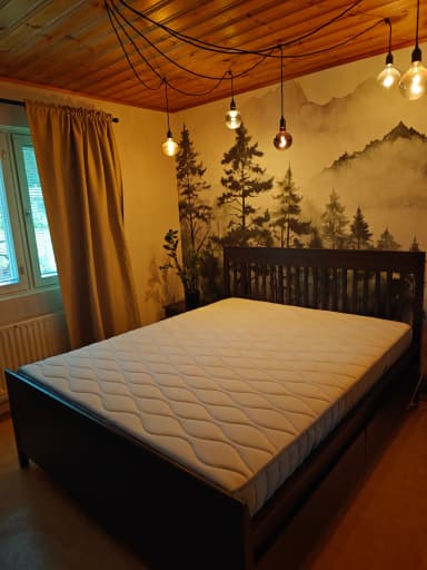 IKEA IDANÄS Bettgestell 160x200 mit Aufbewahrungsschubladen und VÅGSTRANDA Matra