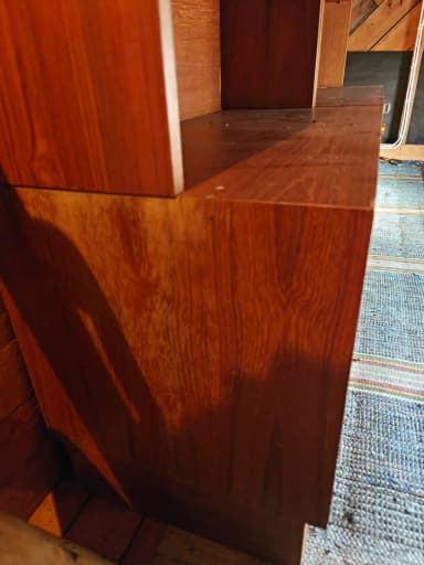 Vintage Teak-Zweiteiliger Bücherschrank mit Regalen und Schubladen