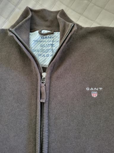 Cárdigan marrón de algodón GANT talla L para hombre