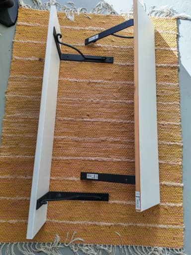 Estantes de pared blancas Ikea EKBY HÅLL, juego de 4