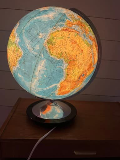 Globo iluminado vintage Columbus Duo de los años 60 o 70