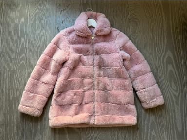 Lindexin vaaleanpunainen cool takki koko 140