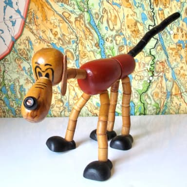 Vintage BRIO Holzspielzeug Pluto aus Mitte 1900er Jahre