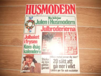 Husmodern magazine issue 43 from 1975 with Ulla Trenter and Henning Sjöström