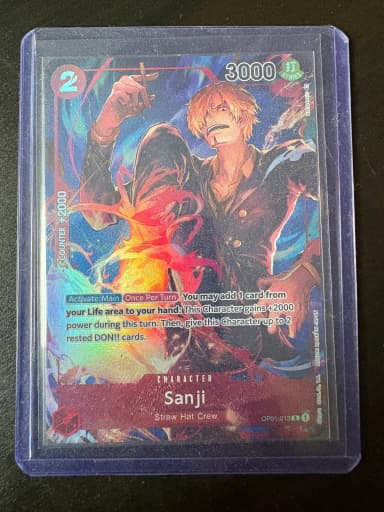 One Piece pre-errata Sanji OP01-013 R trading card