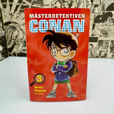 Master Detective Conan kirja 3 Gosho Aoyamalta ruotsiksi