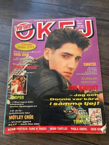Okej-lehden numero 17 vuodelta 1991 myynnissä