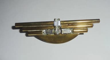 Art-deco inspired Michael Carlson brooch for sale