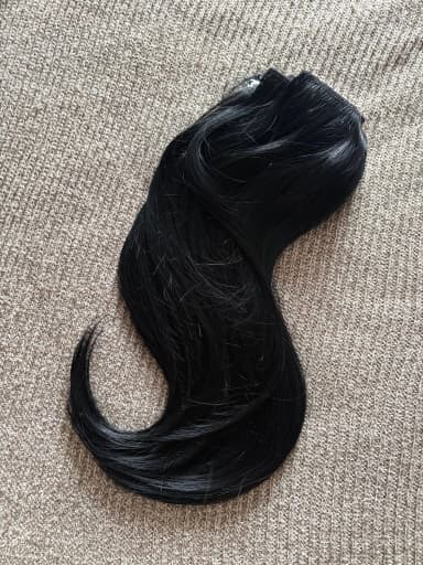 Rapunzel Clip-in Haarverlängerungsset 40cm schwarz 7-teilig