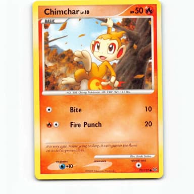 Chimchar Pokémon card from Platinum series 70/127