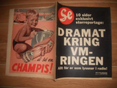 Se nr25 1960 Ingemar Johansson and Scarlatti Ferrari Formula 1 ad