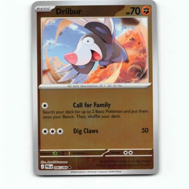 Drilbur 46 Reverse Holo Pokémon card from Pitch Black set