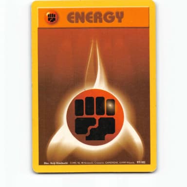 Fighting Energy 97 Pokémon card from Base Set