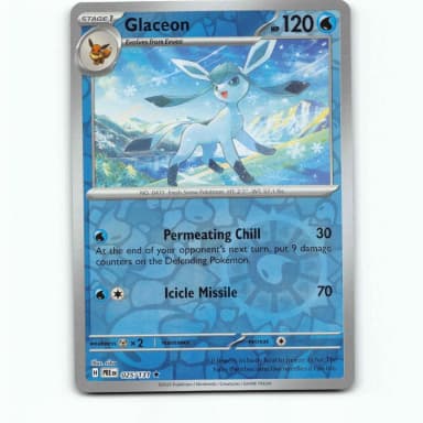 Glaceon 25 Reverse Holo Pokémon card from Prismatic Evolutions set