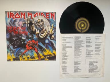 Disco original europeo Iron Maiden The Number of the Beast en vinilo