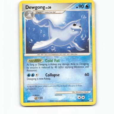 Dewgong 45 Pokémon card from Mysterious Treasures set