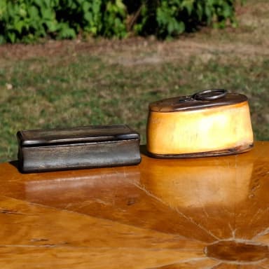 Two vintage snuff boxes available