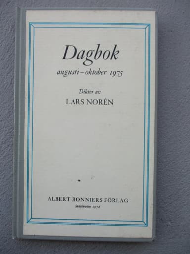 Lars Norén Tagebuch August-Oktober 1975 mit Gedichten von 1976