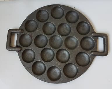 Molde de hierro fundido para panqueques y sartén pequeño