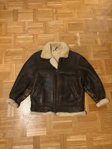Vintage Hollie brown pilot jacket size L / 52/54