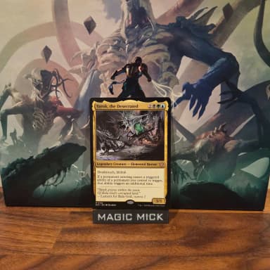 Carta Yarok the Desecrated en negro, verde y azul