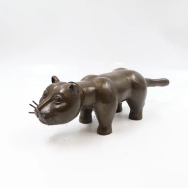 Escultura de bronce 'El Gato' de Fernando Botero en Suecia