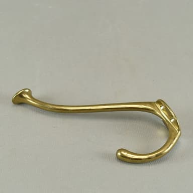 Gancho de pared de latón para ropa, 12 cm de largo