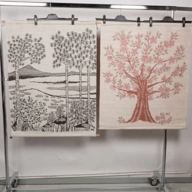 Zwei Borås Jacquard Wandbehänge von Margareta Eriksson ME