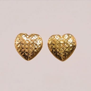 18K Gold Ohrringe in Herzform